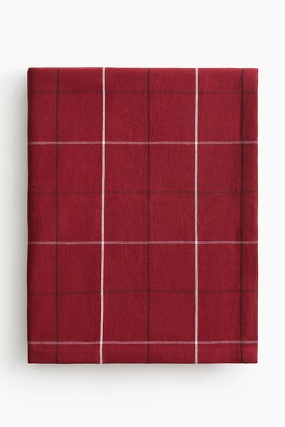 Linen Blend and Patterned Tablecloth