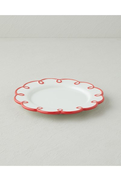 Lovely Loop Dolomite Pasta Plate 20.5 cm Red