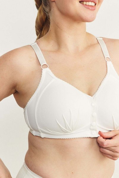 Wireless Snap-On Gathering Bra Cc897 White