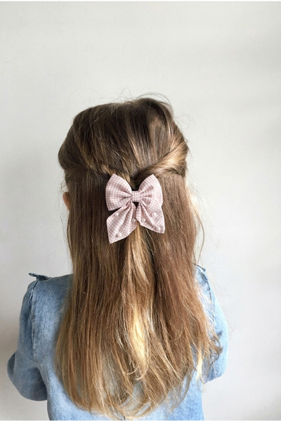 Girl's Beaded Bow Rubber Buckle Lilac/Pink