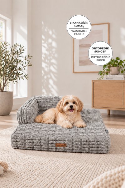 Fur Plush Orthopedic Cat Dog Pet Bed Washable Bella