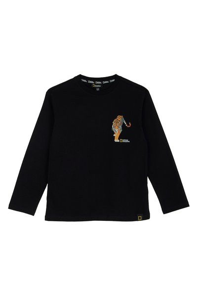 Black Boy's T-Shirt N6Wb-Tst4867