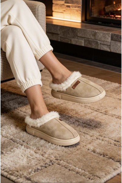 Kegi Women's Furry Orthopedic House Slippers