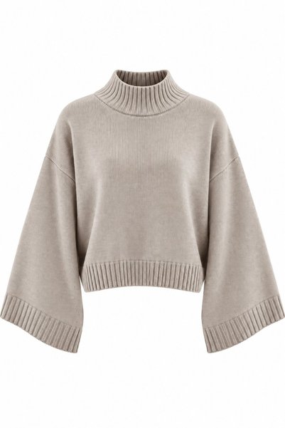 Mink Bat Sleeve Crop Sweater - 24136