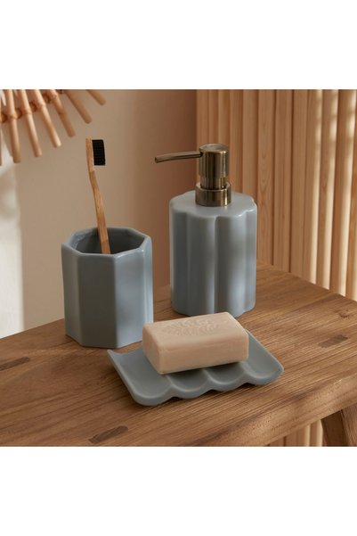 Ivy 3-Piece Bathroom Accessory Set Blue