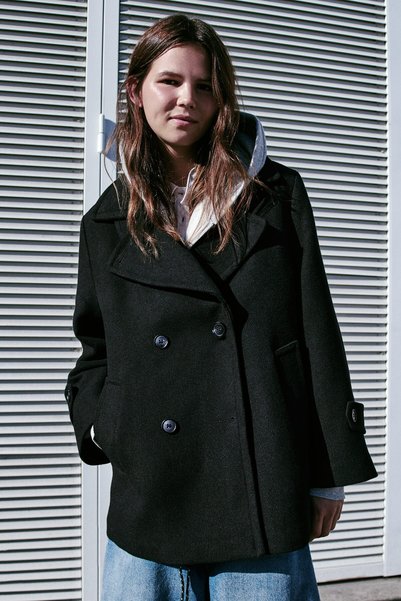 Wool Blended Sailor Coat