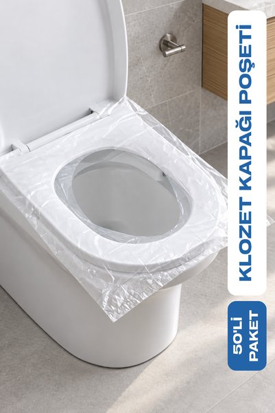 50 Pieces of Disposable Hygienic Transparent Toilet Seat Covers