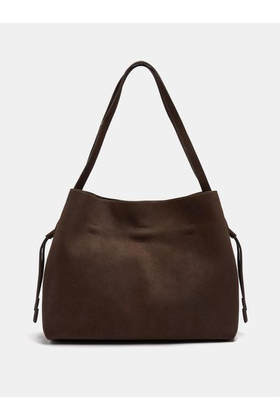 Women's Leather Look Shopper Bag
