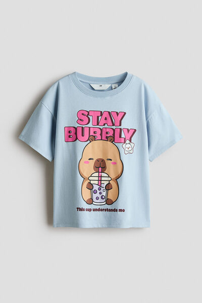 Cotton and Printed T-Shirt