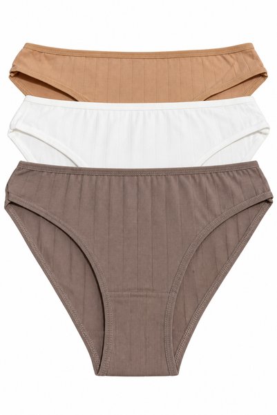 Women's Panties 3 Pack Lycra Camisole Ribbed Cotton Lycra