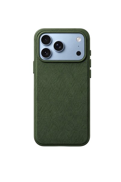 iPhone 18 Pro Max Compatible Woven Fabric Textured Camera Protected Luxury Magsafe Supported Case