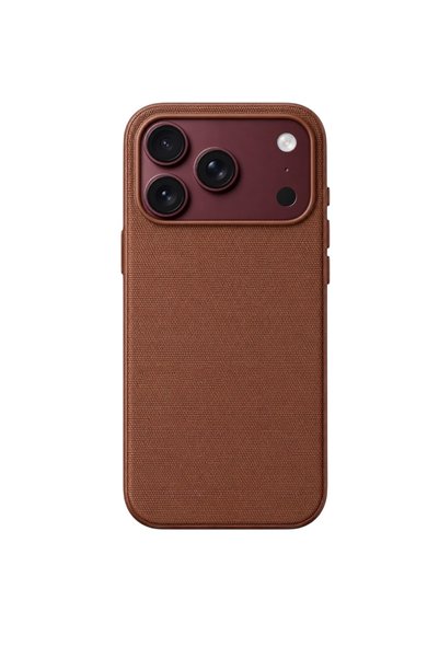 iPhone 17 Pro Compatible Woven Fabric Textured Camera Protected Luxury Magsafe Supported Case