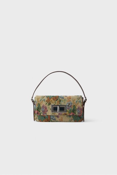 Patterned Compact Shoulder Bag