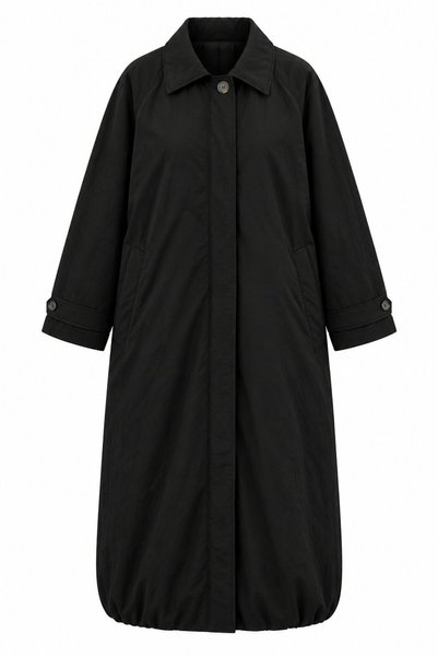 Black Double Pocket Buttoned Coat - 2Y9602