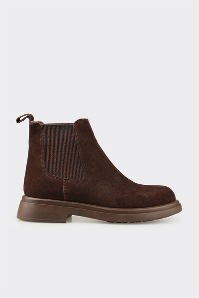 Brown Leather Women's Casual Boots