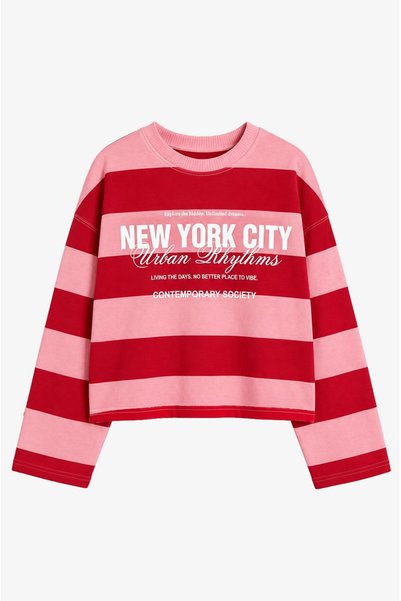 Pink New York City Printed Sweatshirt
