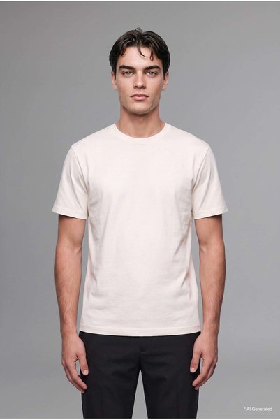 Regular Fit Crew Neck Short Sleeve Basic T-Shirt I4640Ax26Au