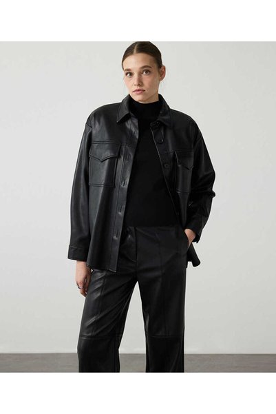Leather-Look Shirt