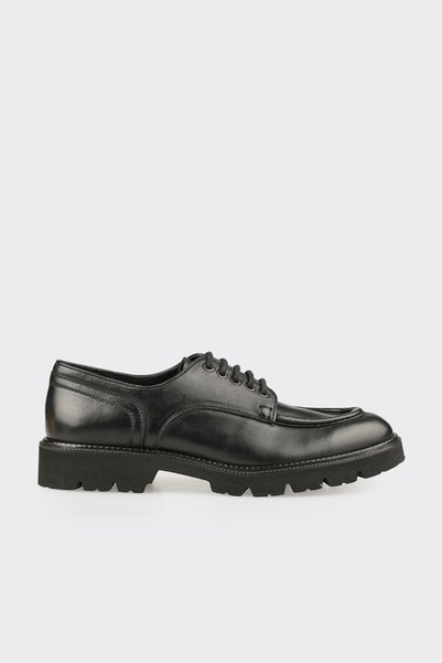 Black Men's Casual Lace-Up Shoes