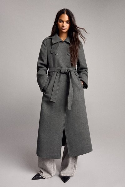 Buttoned Cashmere Coat