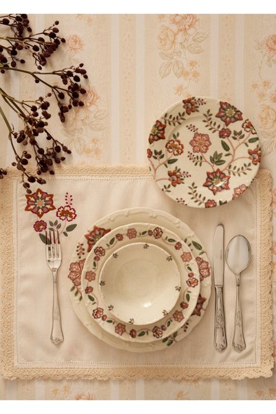 Grandma Porcelain 48 Piece Dinnerware Set for 12 People