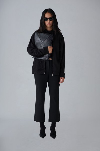 Black Loe Croco Bag