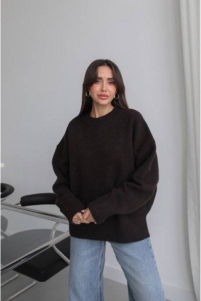 Acı Kahve Rare Wool Blend Premium Sweater