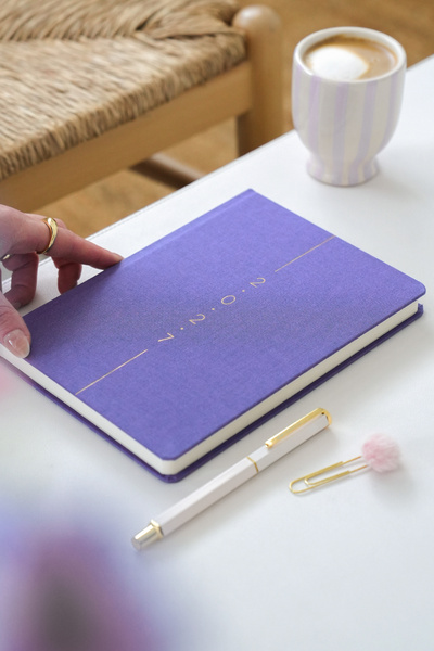 2027 Year A5 Linen Weekly Agenda 15X21 cm - 12 Months Lilac