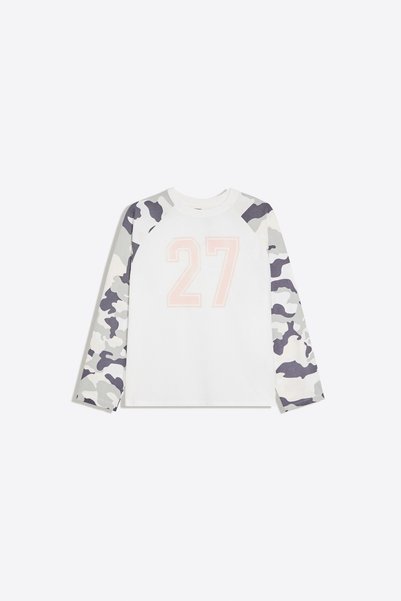 Long sleeve raglan printed t-shirt