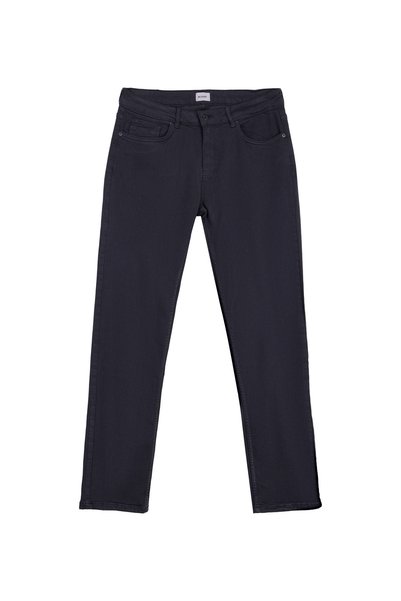 Brown Men's Slim Fit Washed Denim Trousers Vegas Slim- 1110