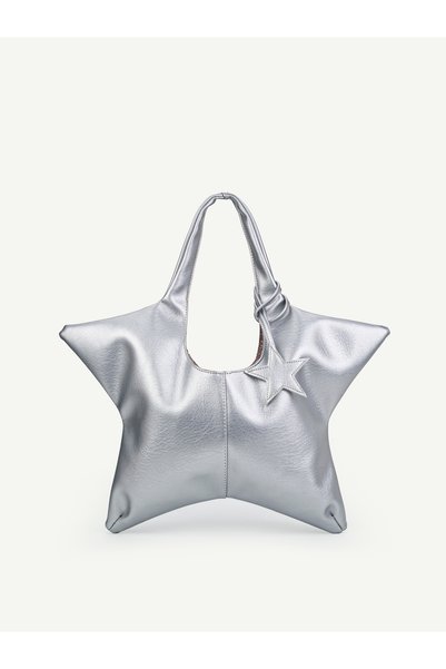 Silver Stella, Star Shaped, Star Charm Gift, Hand and Shoulder Bag