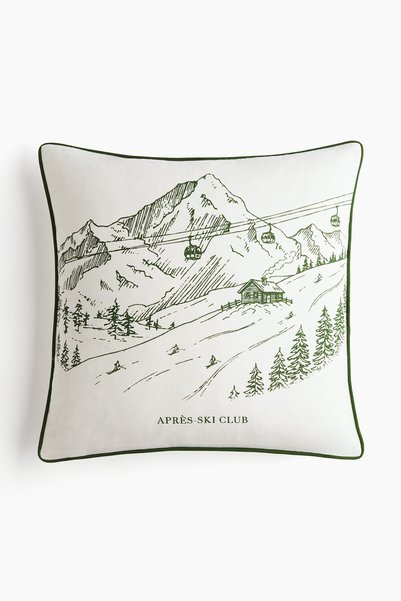 Printed Motif Throw Pillow Cover