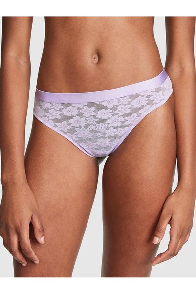 Tossed Floral Lace Thong