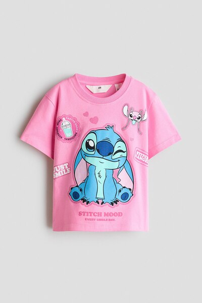 Cotton and Printed T-Shirt