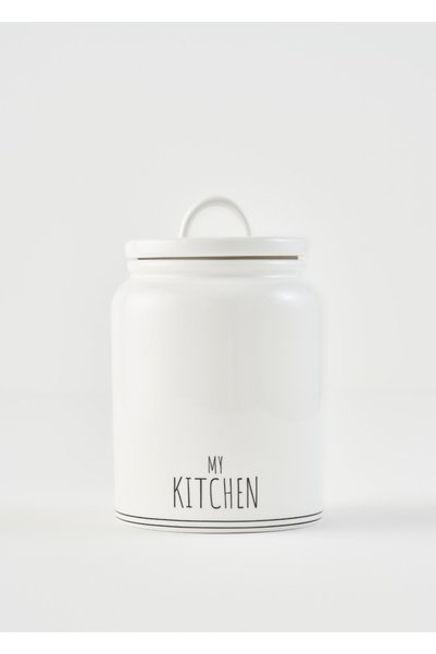 My Kitchen Porcelain Jar White (1250 Cc)