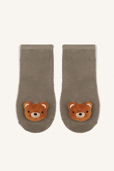 3D Dog Figured Cotton Long Socks for Baby Boy I6950A5Ns