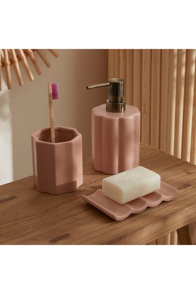 Ivy 3-Piece Bathroom Accessory Set Pink