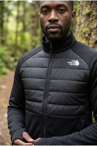 M Reaxion 2.0 Fleece Hybrid Full Zip Jkt Men's Outdoor Polar Jacket Nf0A8Dvxks71 Black
