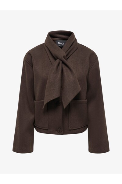 Onlcarrie Scarf Jacket Otw Women's Brown Jacket - 15382557