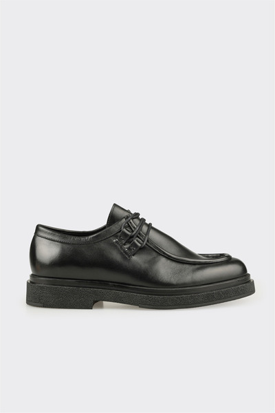 Black Leather Men's Casual Shoes