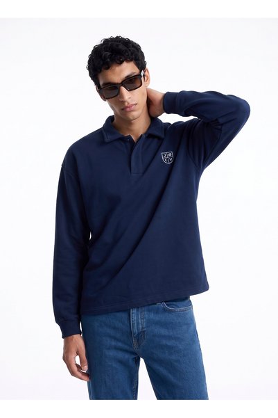 Sweatshirt, 2xl, navy blue
