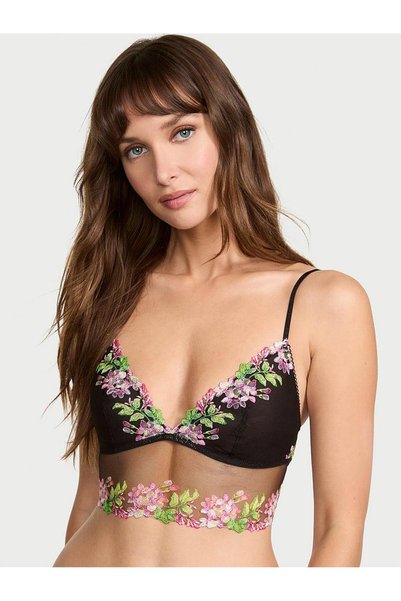 Embroidered Triangle Bra