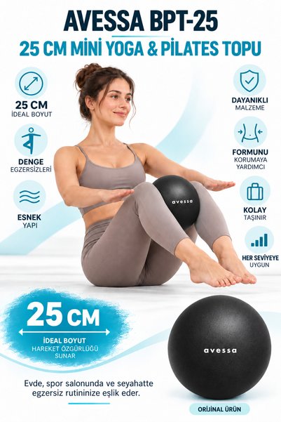 Bpt-25 25 cm Dura-Strong Mini Yoga Pilates Ball - Balance Exercise Ball