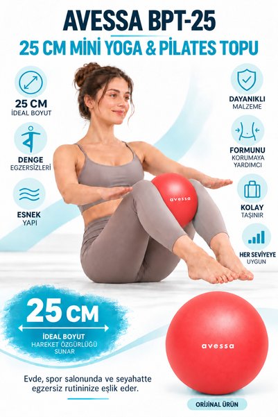 Bpt-25 25 cm Dura-Strong Mini Yoga Pilates Ball - Balance Exercise Ball