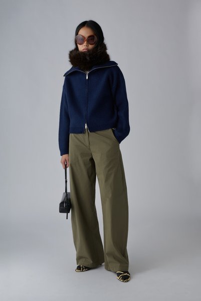 Khaki Renny Wide Leg Pants