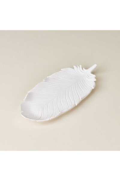 Deco Feather Decorative Object - White - 24X11 cm