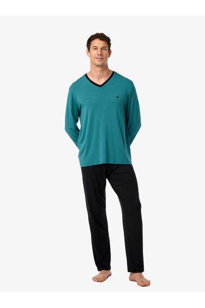 Men's Pajama Set 40975 - Green
