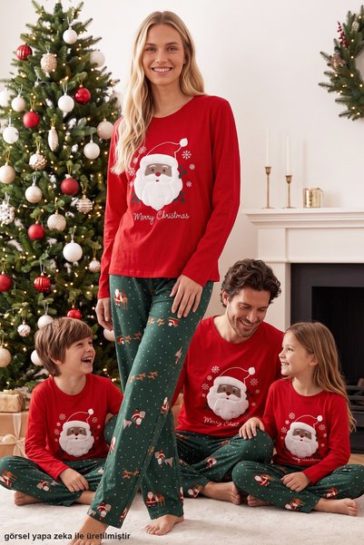 Red Christmas Themed Thermal Fabric Ultra Soft Knitted Mother-Daughter Pajama Set26226928-2