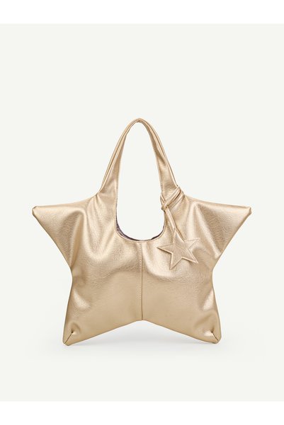Gold Stella, Star Shaped, Star Charm Gift, Hand and Shoulder Bag