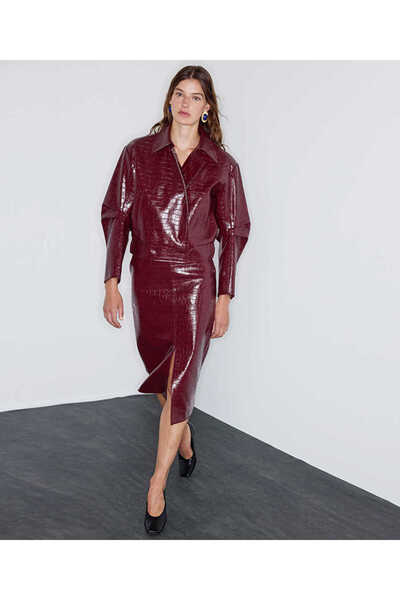 Crocodile Skin Look Skirt
